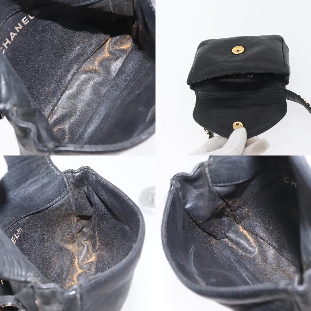 Chanel Lambskin CC Logo Chain Waist Bag Black - Picture 9 of 12